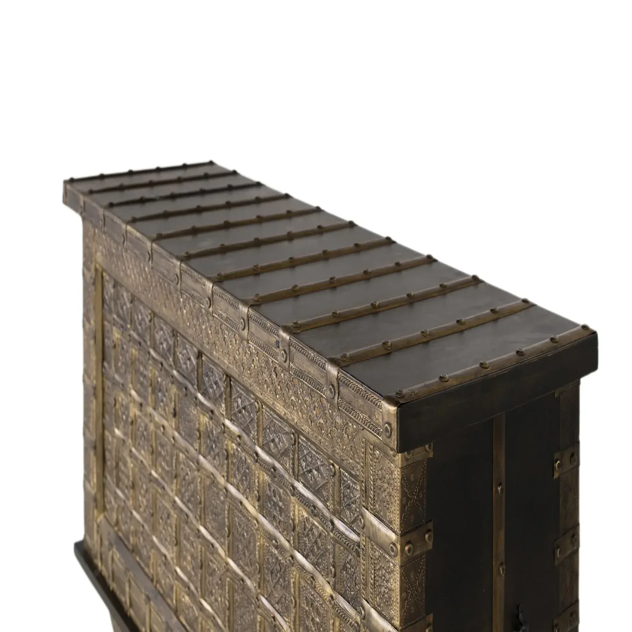 Voir la diapositive 3 : GINER Y COLOMER SL Coffre en bois de manguier 116 cm style vintage artisanal