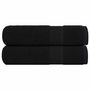 Voir la diapositive 1 : VIDAXL Serviettes de douche 2 pcs noir 70x140 cm 360 g m² 100% coton