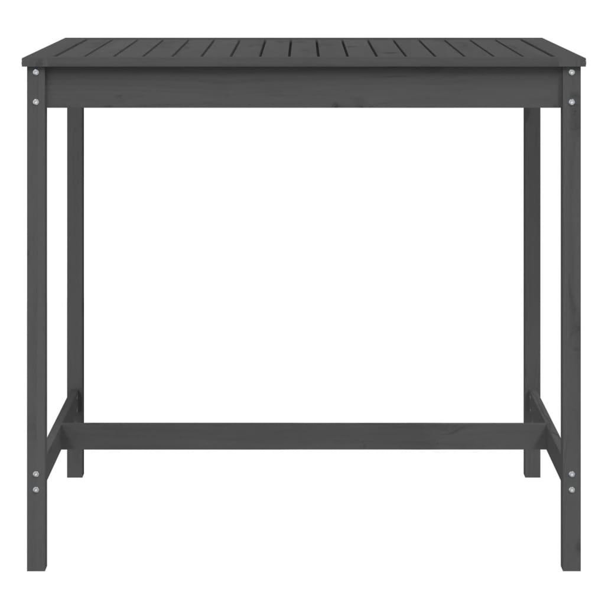 Voir la diapositive 4 : VIDAXL Table de jardin gris 121x82,5x110 cm bois massif de pin