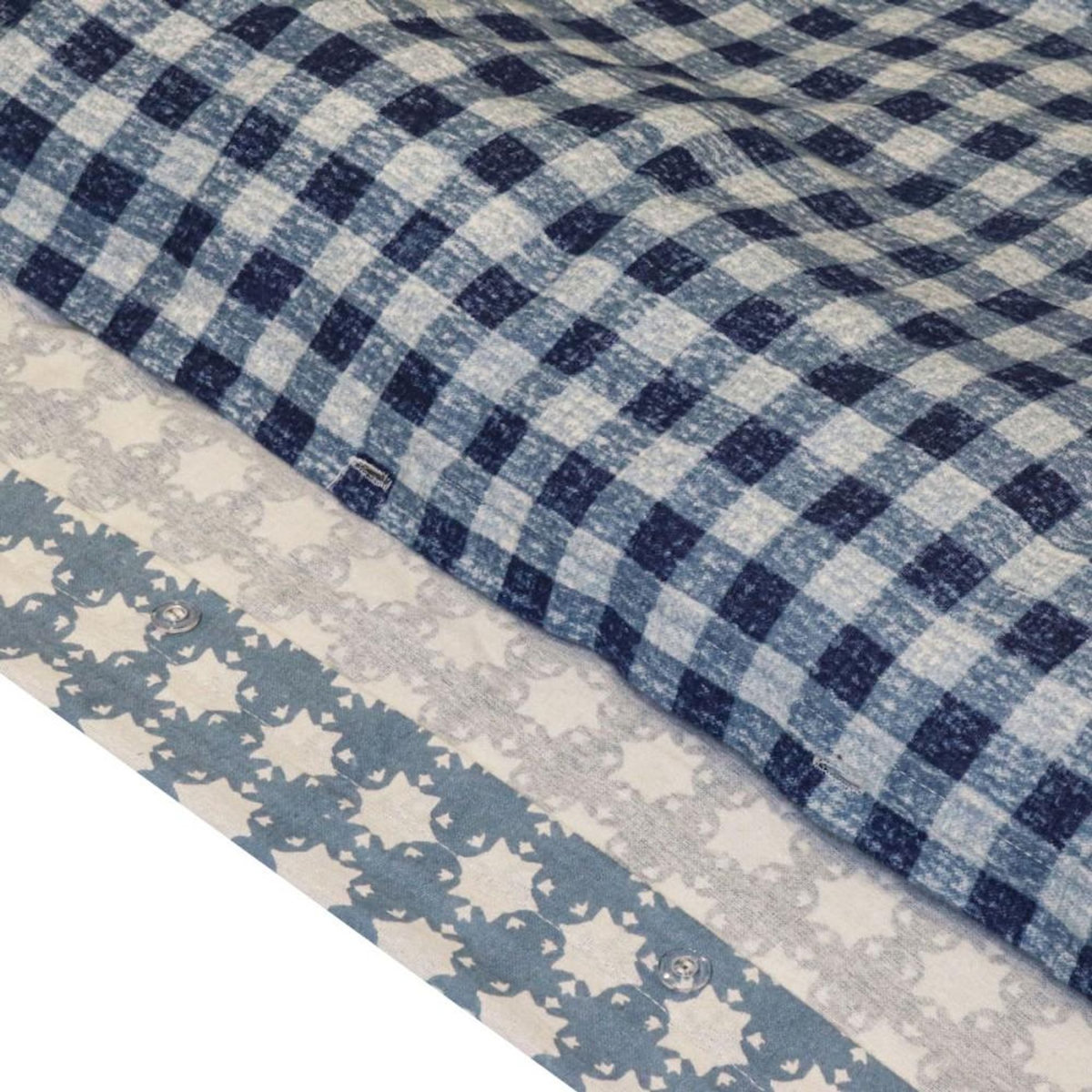 Dourev Housse de couette 240x220 + 2 taies flanelle 100% coton