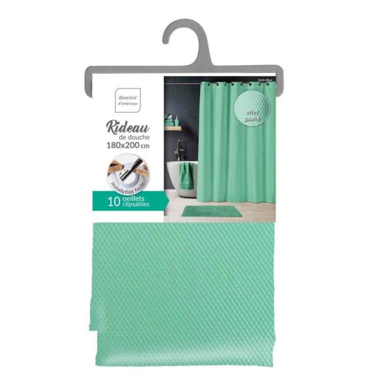 Paris Prix Rideau de Douche  Dotty  180x200cm Tilleul