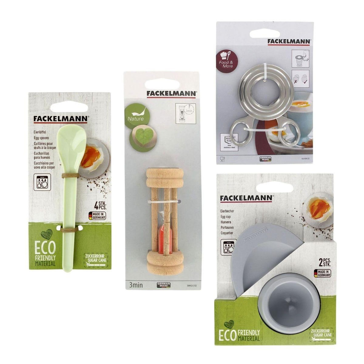 Fackelmann Ensemble de 4 ustensiles de cuisine pour la cuisson des œufs Fackelmann