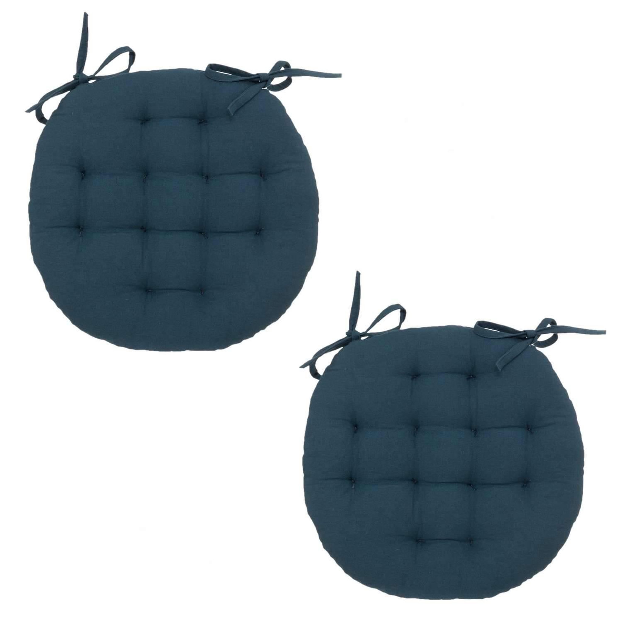 Voir la diapositive 1 : TOILINUX Lot 2x galette de chaise ronde alix