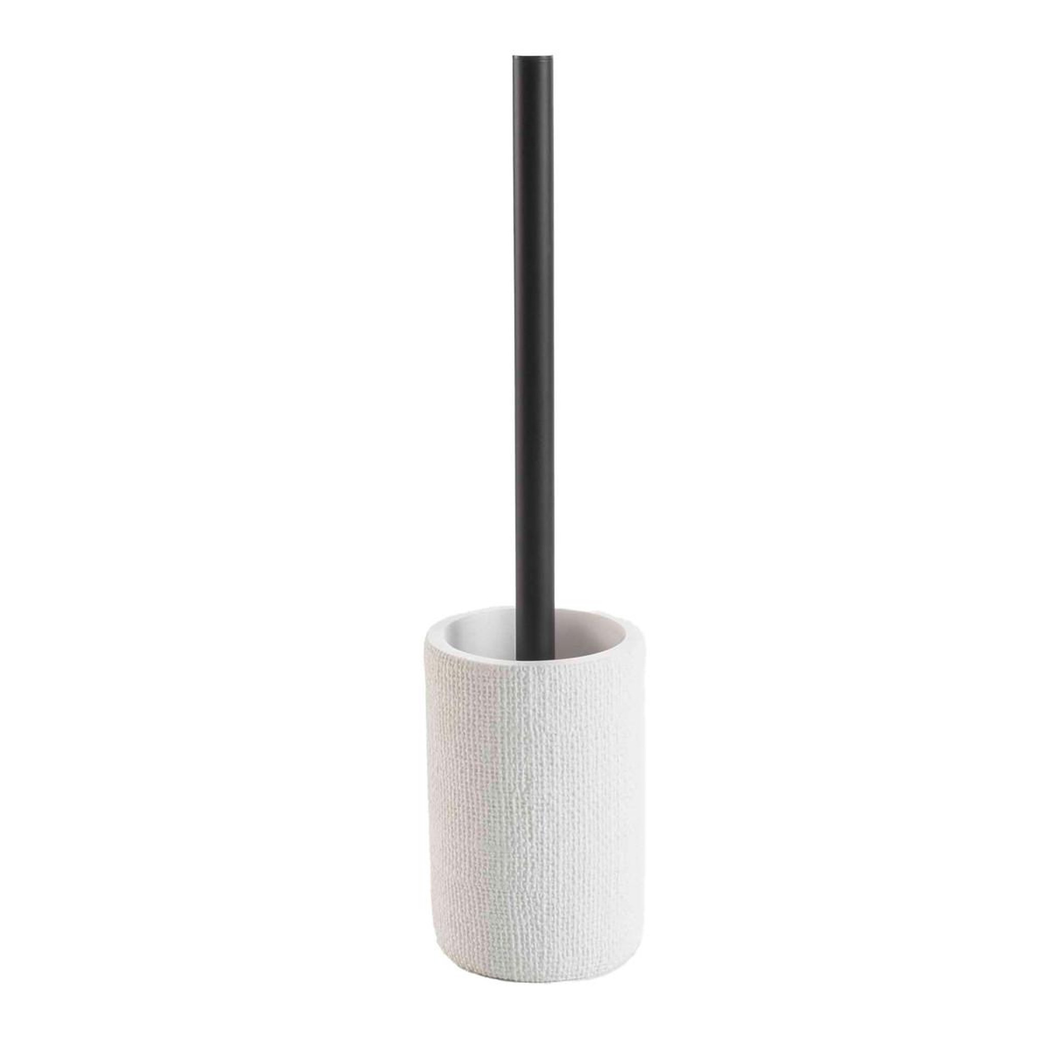 Douceur d'Intérieur Brosse wc effet tissé  spa  36cm blanc