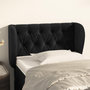 Voir la diapositive 1 : VIDAXL Tete de lit avec oreilles Noir 83x23x78/88 cm Velours