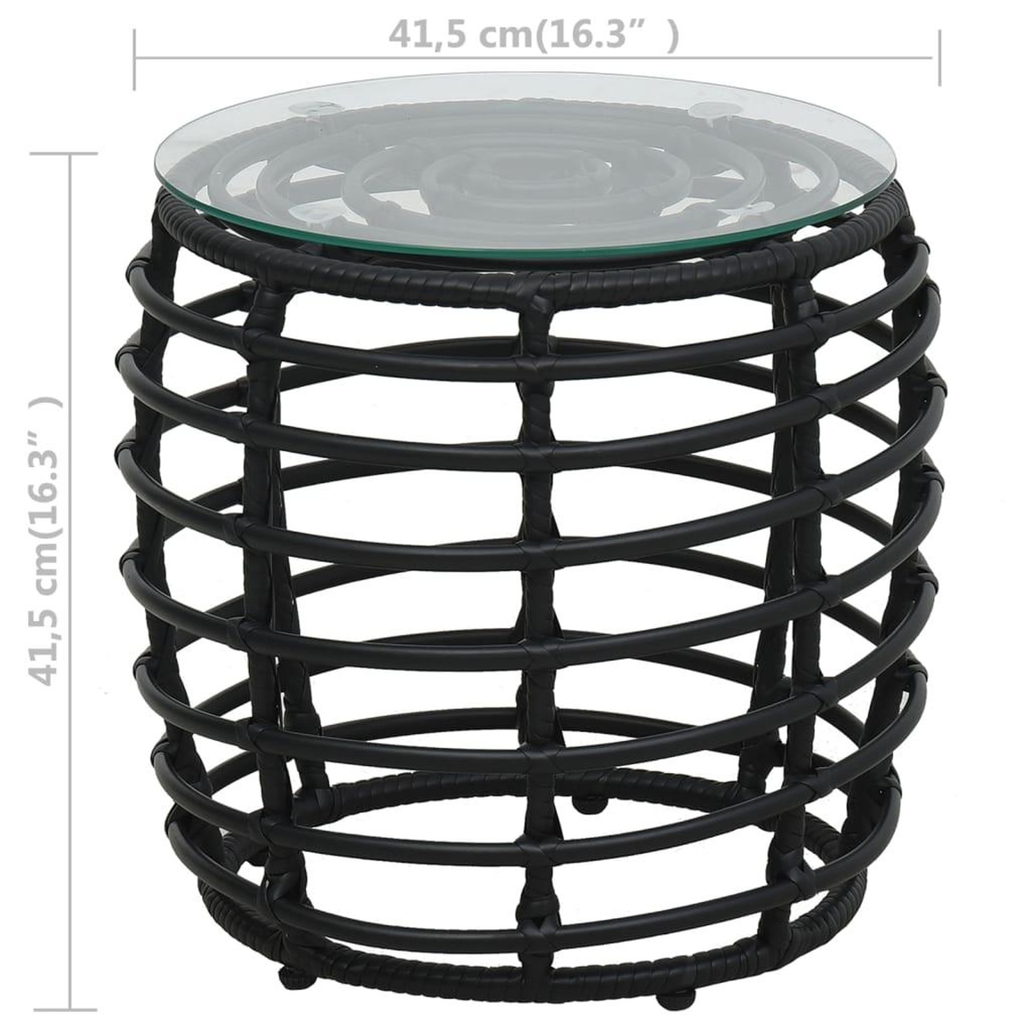 Voir la diapositive 6 : VIDAXL Ensemble de bistro 3 pcs Resine tressee Noir