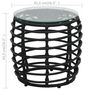 Voir la diapositive 6 : VIDAXL Ensemble de bistro 3 pcs Resine tressee Noir