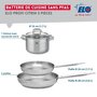 Voir la diapositive 2 : ELO Set de 2 Poêles de cuisson 24 et 28 cm et 1 faitout 16 cm Elo Profi Citrin