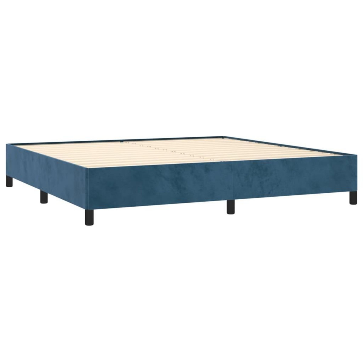 VIDAXL Cadre de lit sans matelas bleu fonce 200x200 cm velours