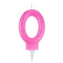 Voir la diapositive 1 : Paris Prix Bougie d'Anniversaire Paillette  Chiffre 0  7cm Rose