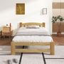 Voir la diapositive 2 : MERAX Lit simple 90x200cm bois coloris naturel