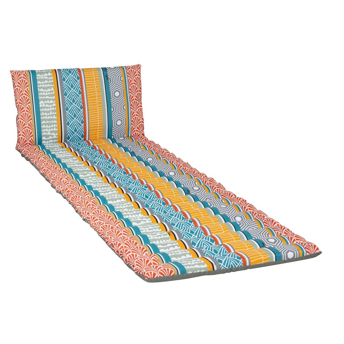 Jardin Privé Coussin bain de soleil ondulo 1740x600x50cm multicolor MIX & MATCH