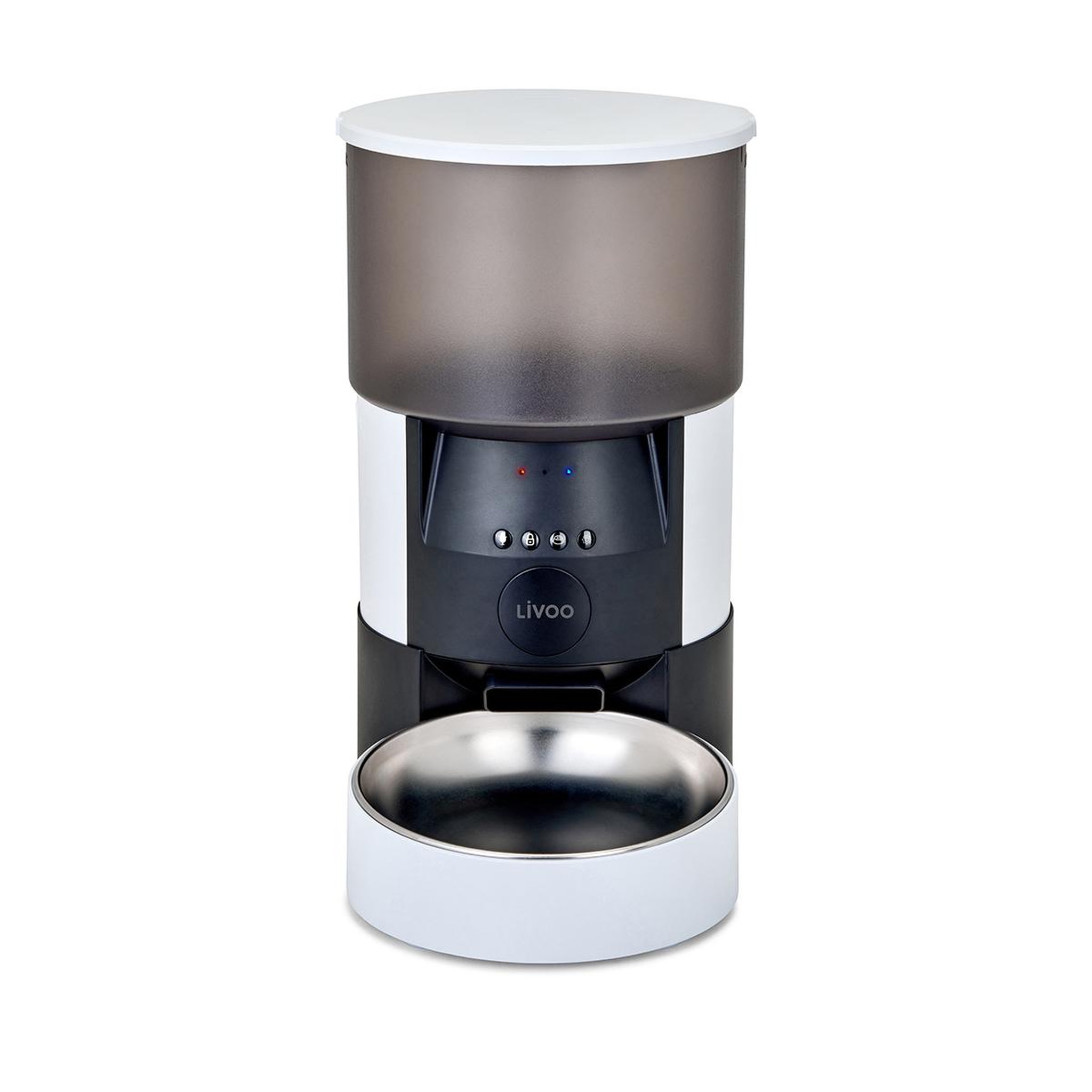 Voir la diapositive 1 : LIVOO Distributeur de croquettes automatique 5w blanc - PET100