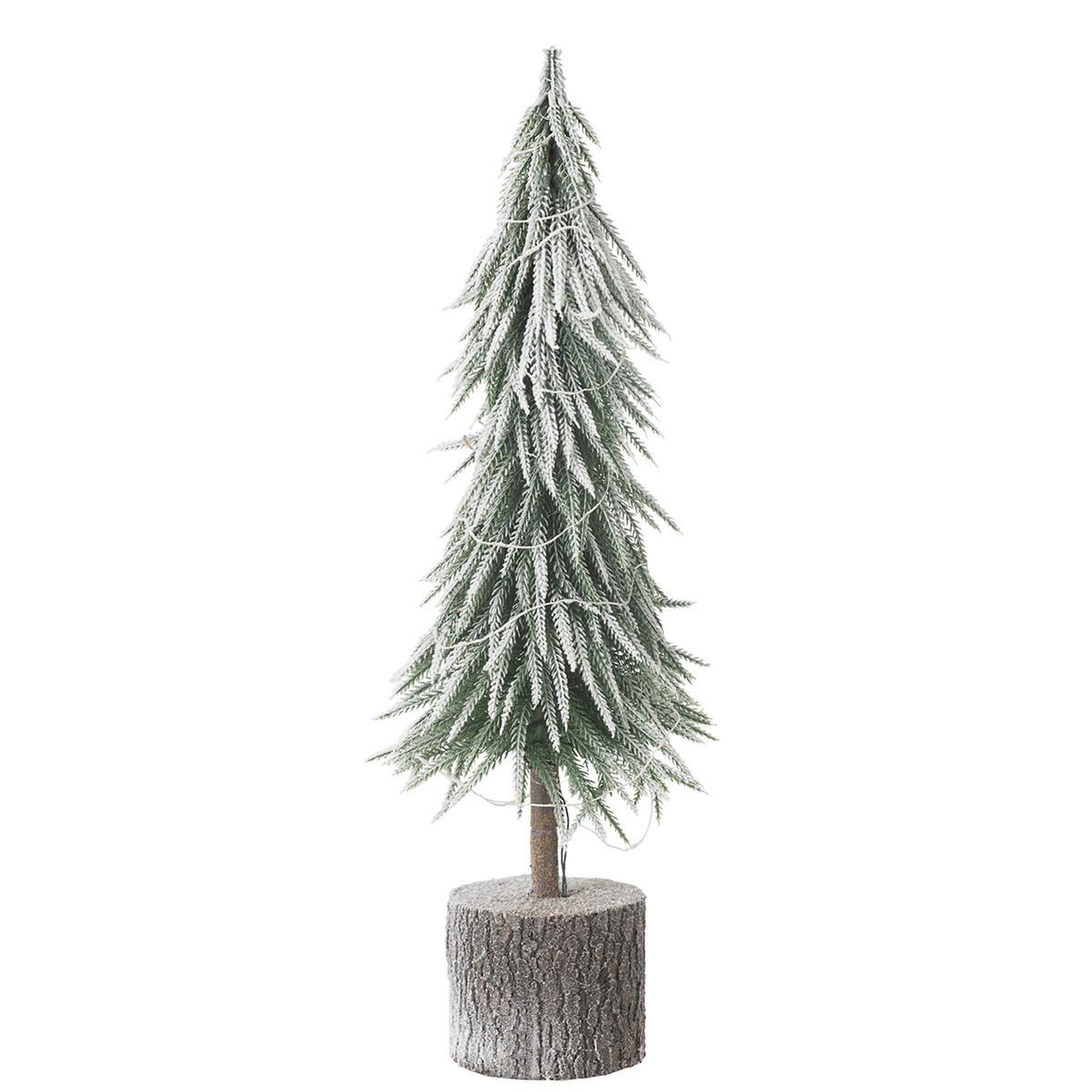 Voir la diapositive 2 : J-LINE Sapin de noël déco à led  luther  60cm vert