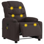 Voir la diapositive 3 : VIDAXL Fauteuil de massage inclinable electrique Marron fonce Tissu