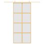 Voir la diapositive 3 : VIDAXL Porte coulissante dore 90x205 cm verre ESG depoli et aluminium