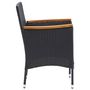 Voir la diapositive 5 : VIDAXL Chaises a manger de jardin lot de 4 Resine tressee Noir