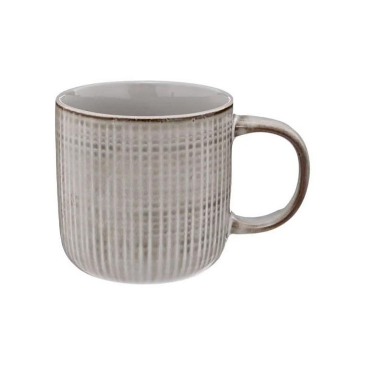 Paris Prix Lot de 6 Mugs en Faïence  Sarah  35cl Gris