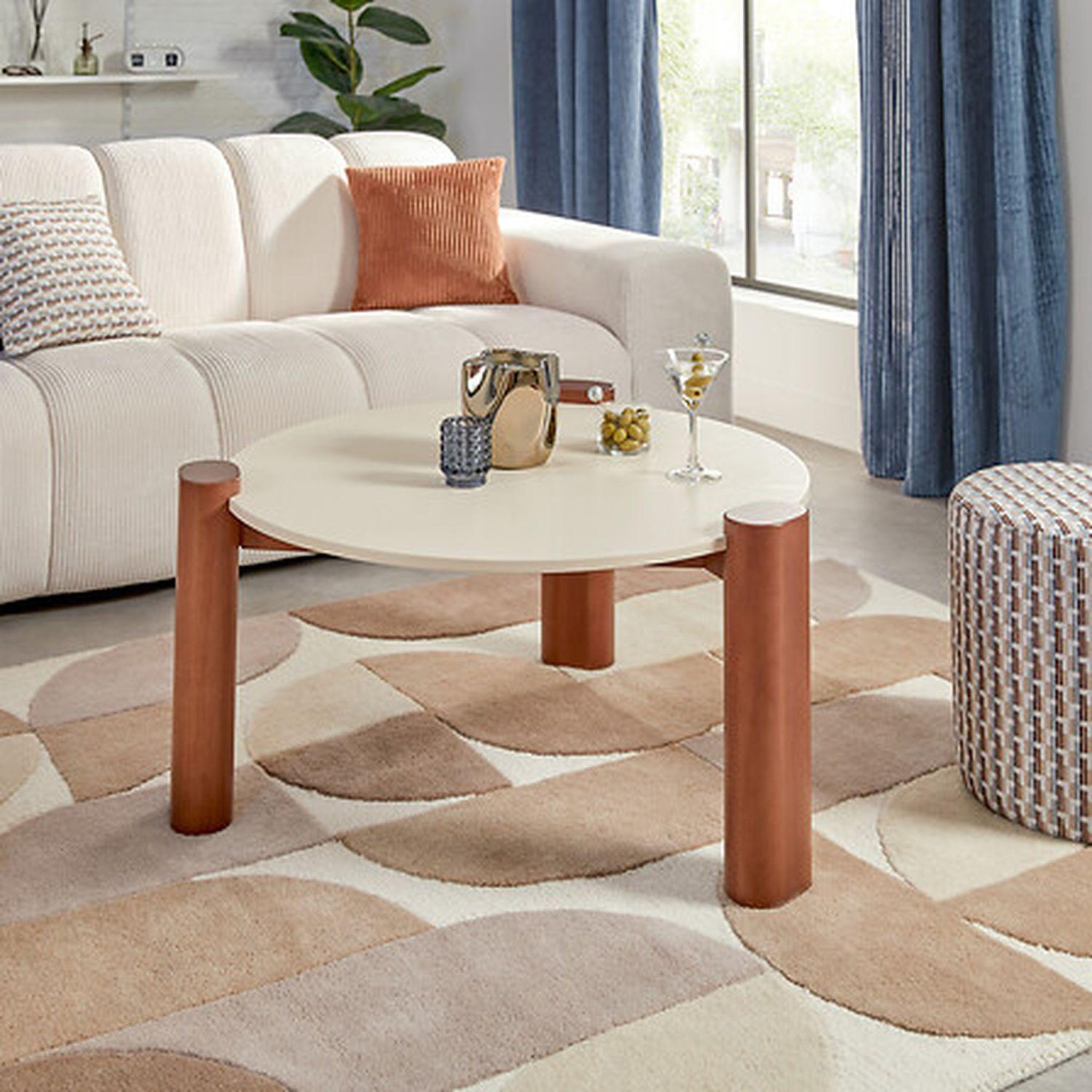 Voir la diapositive 2 : ATMOSPHERA Table basse jilani - beige et marron