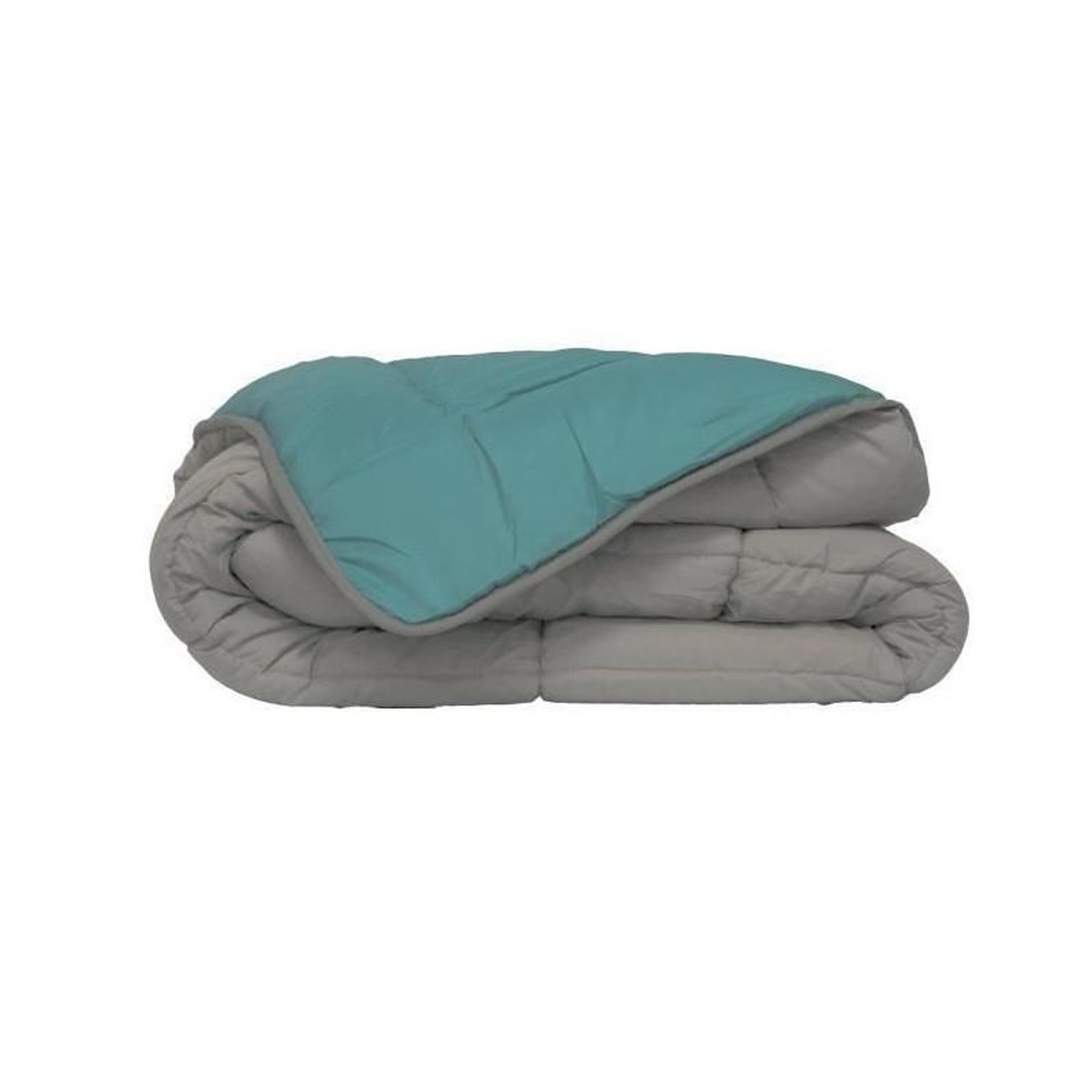 POYET MOTTE HUDSON Couette legere Microfibre 200g/m2 220x240cm Galet + Lac