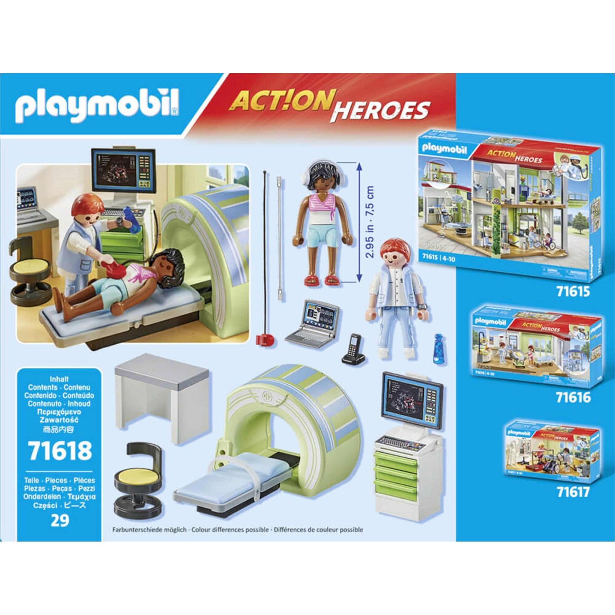 Voir la diapositive 4 : PLAYMOBIL Action Heroes Scanner médical avec patiente