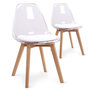 Voir la diapositive 1 : Paris Prix Lot de 2 Chaises Scandinave  Flaubert  84cm Blanc