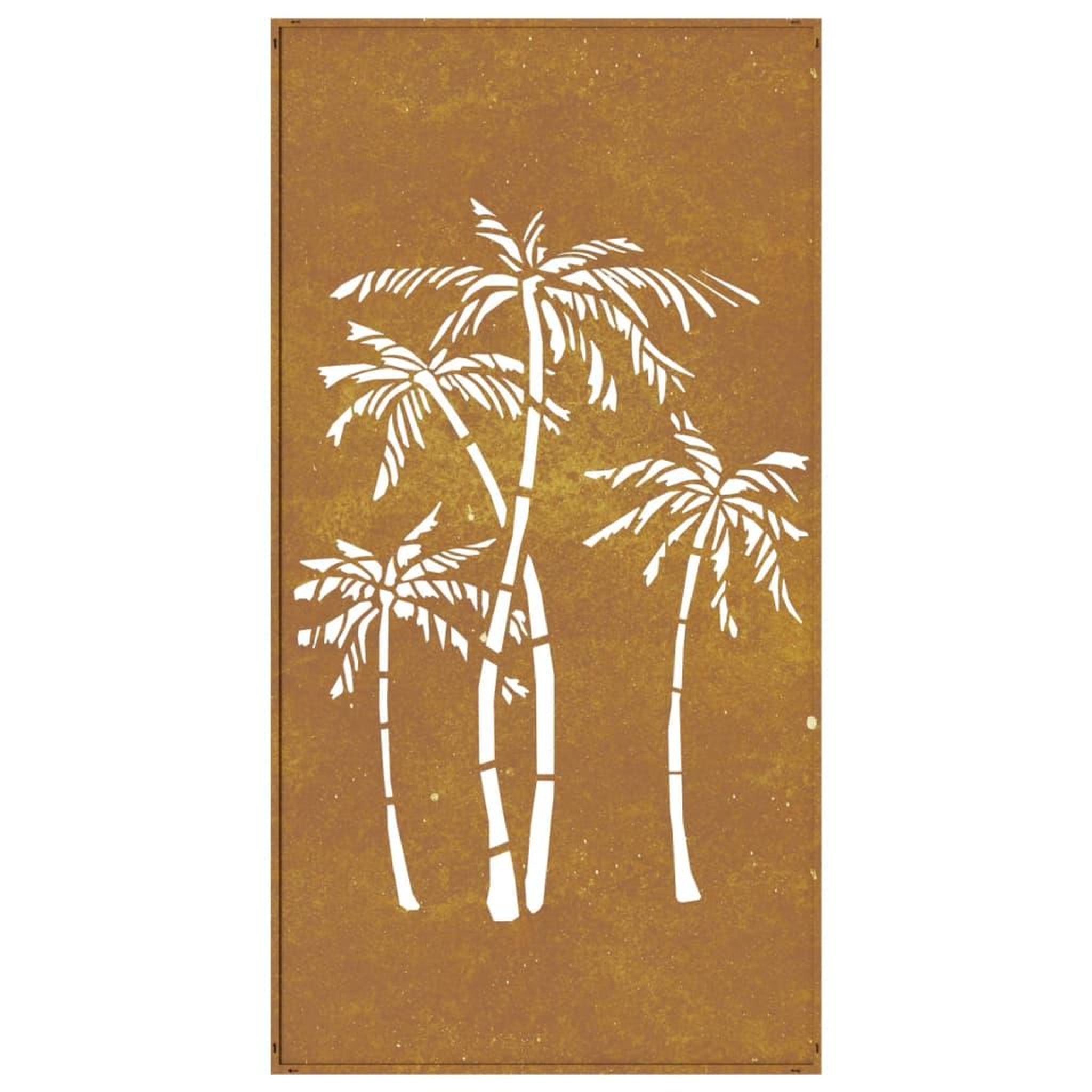 Voir la diapositive 5 : VIDAXL Decoration murale jardin 105x55 cm acier corten design palmier