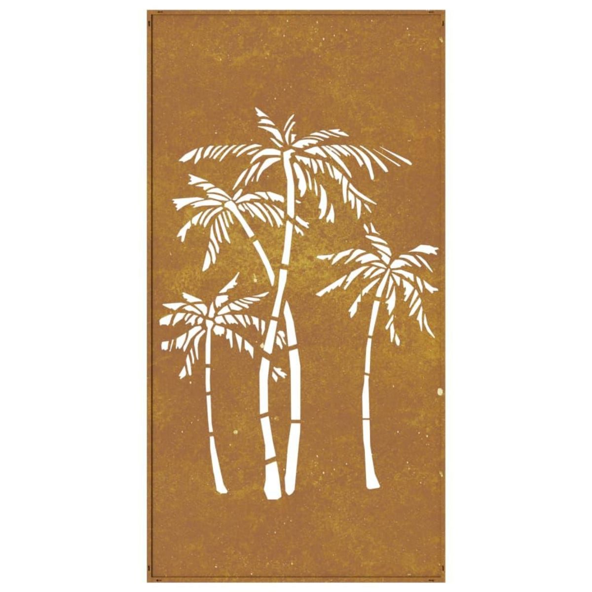 VIDAXL Decoration murale jardin 105x55 cm acier corten design palmier