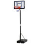 Voir la diapositive 1 : HOMCOM Panier de basket-ball sur Pied avec base de lestage sur roulettes hauteur réglable 3,02-3,52 m Noir Blanc