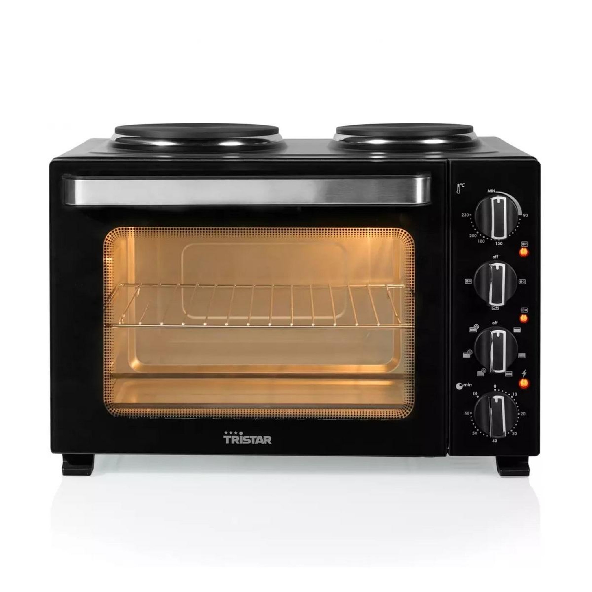 Voir la diapositive 1 : TRISTAR Four grill 35l 3200w avec plaques électriques - OV-3670