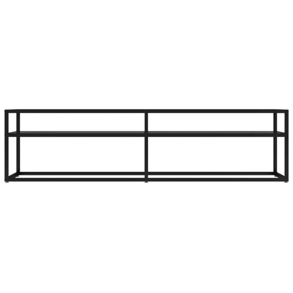 VIDAXL Meuble TV noir 160x40x40,5 cm verre trempe