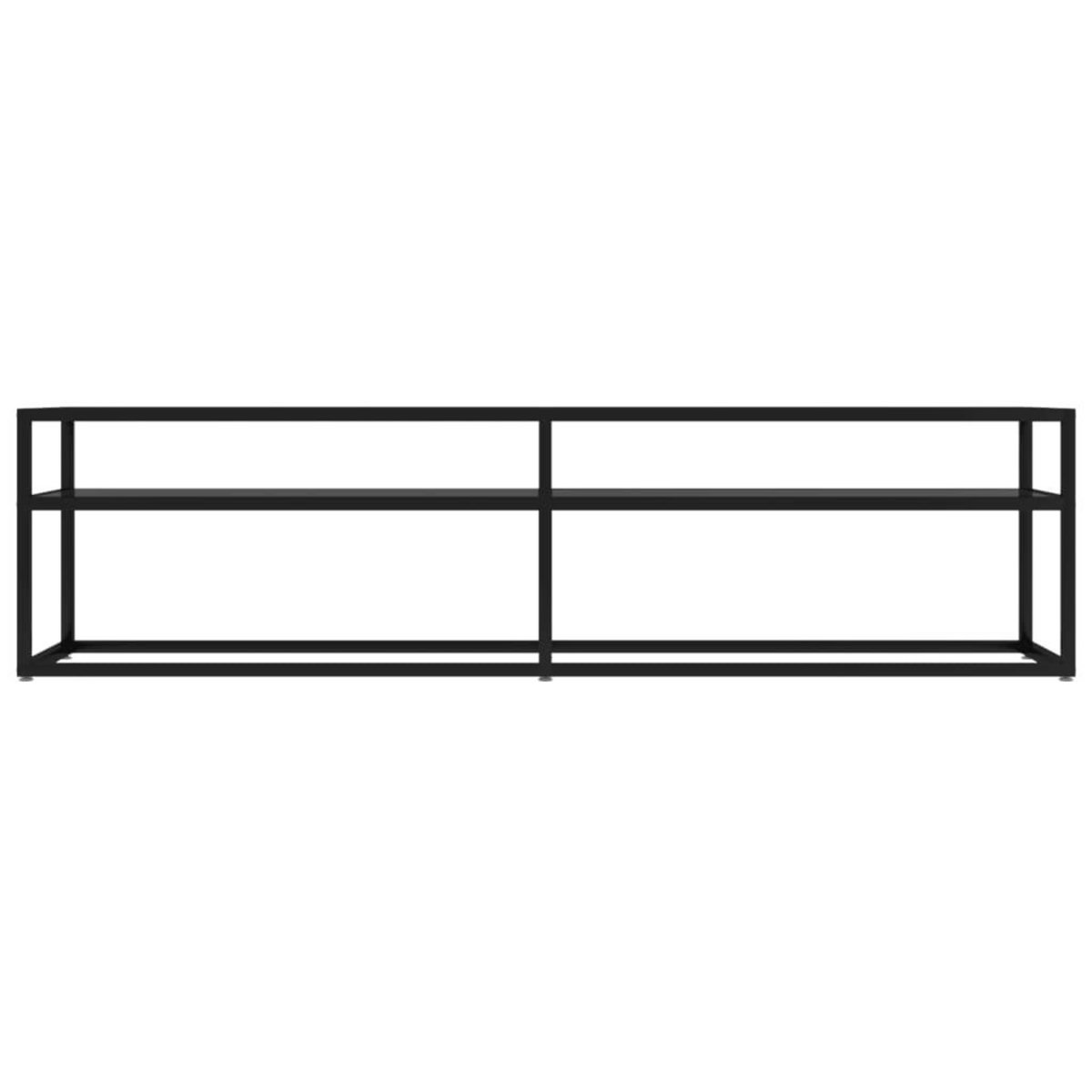 VIDAXL Meuble TV noir 160x40x40,5 cm verre trempe