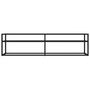 Voir la diapositive 3 : VIDAXL Meuble TV noir 160x40x40,5 cm verre trempe