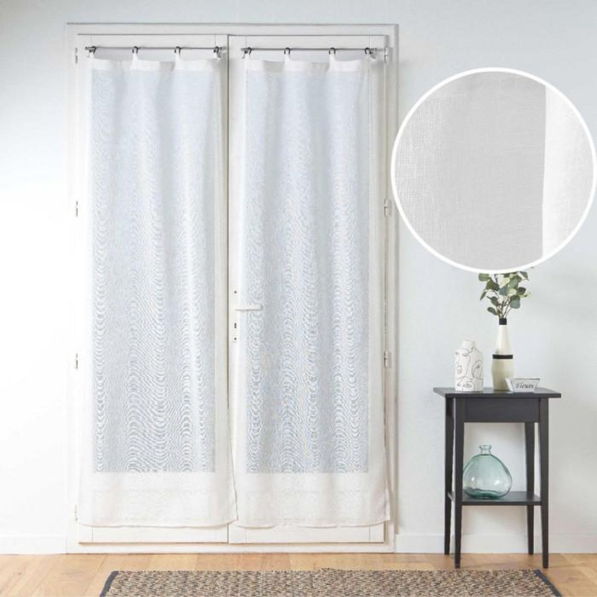 Paris Prix Paire de Voilages à Œillets  Davina  70x200cm Blanc