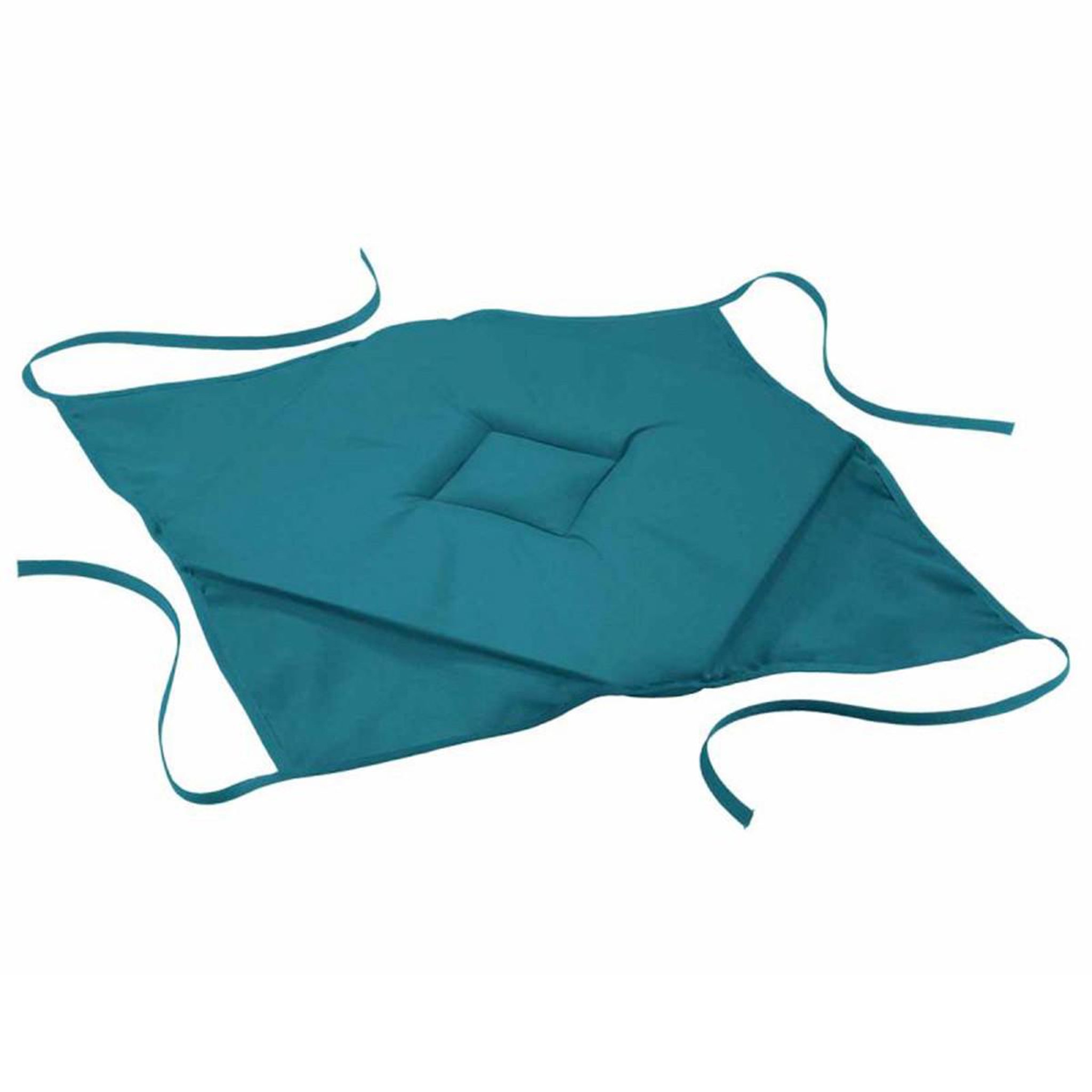Douceur d'Intérieur Galette de chaise  essentiel  40x40cm pétrole