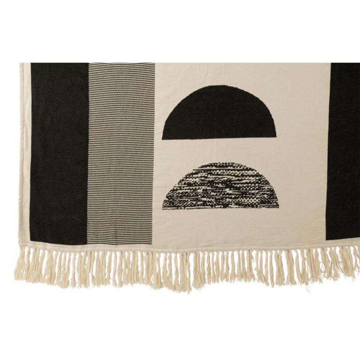 Paris Prix Plaid Déco  Tokyo  128x178cm Blanc & Noir