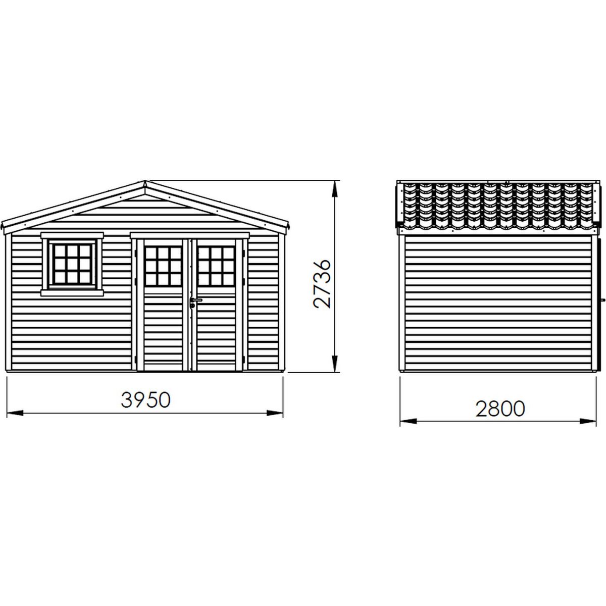Forest Style Abri de jardin bois - 10,9m² - SHELTY