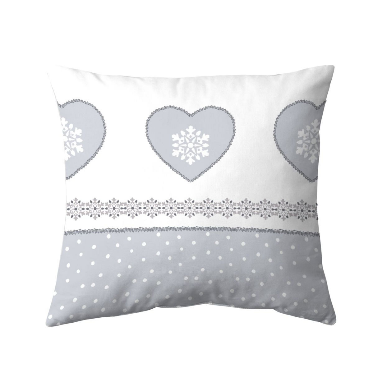 COTE DECO Taie d'oreiller fantaisie en coton 57 fils  motif romantique SALUT
