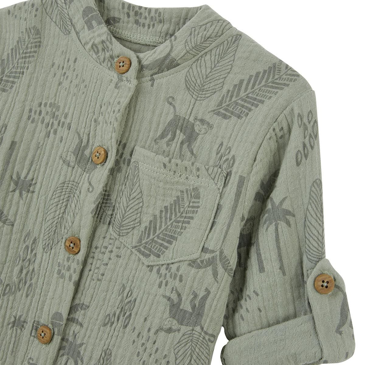 Petit Béguin Chemise bébé en gaze de coton Gao