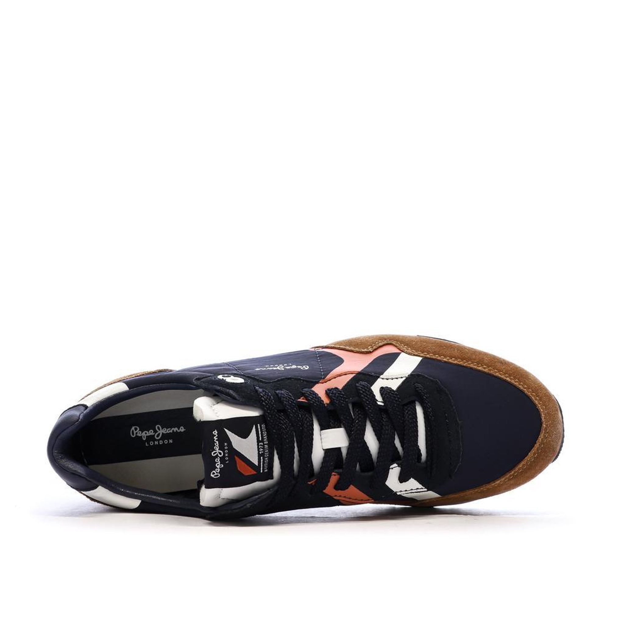 Voir la diapositive 4 : Pepe Jeans Baskets Marine/Marron Homme Pepe Jeans Brit Mixt