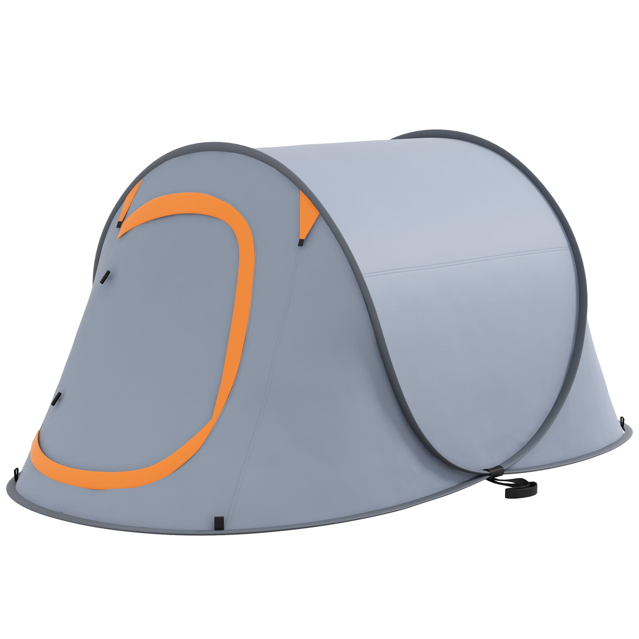 Voir la diapositive 4 : OUTSUNNY Tente de camping automatique pop-up 2-3 pers. Étanchéité 2000 mm sac gris