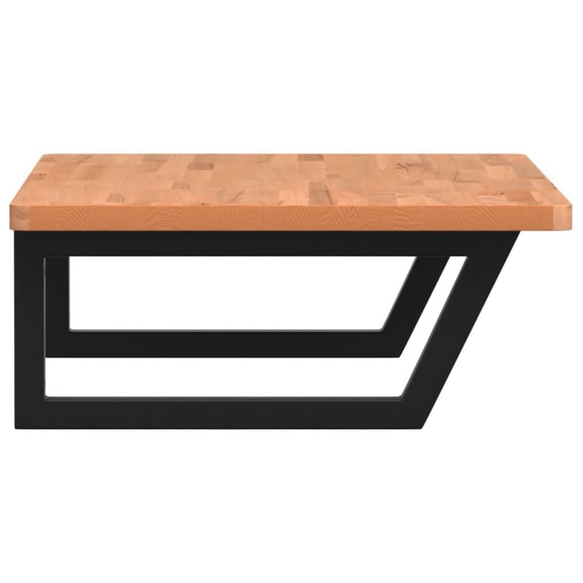 VIDAXL Etagere de vasque murale acier et bois massif de hetre