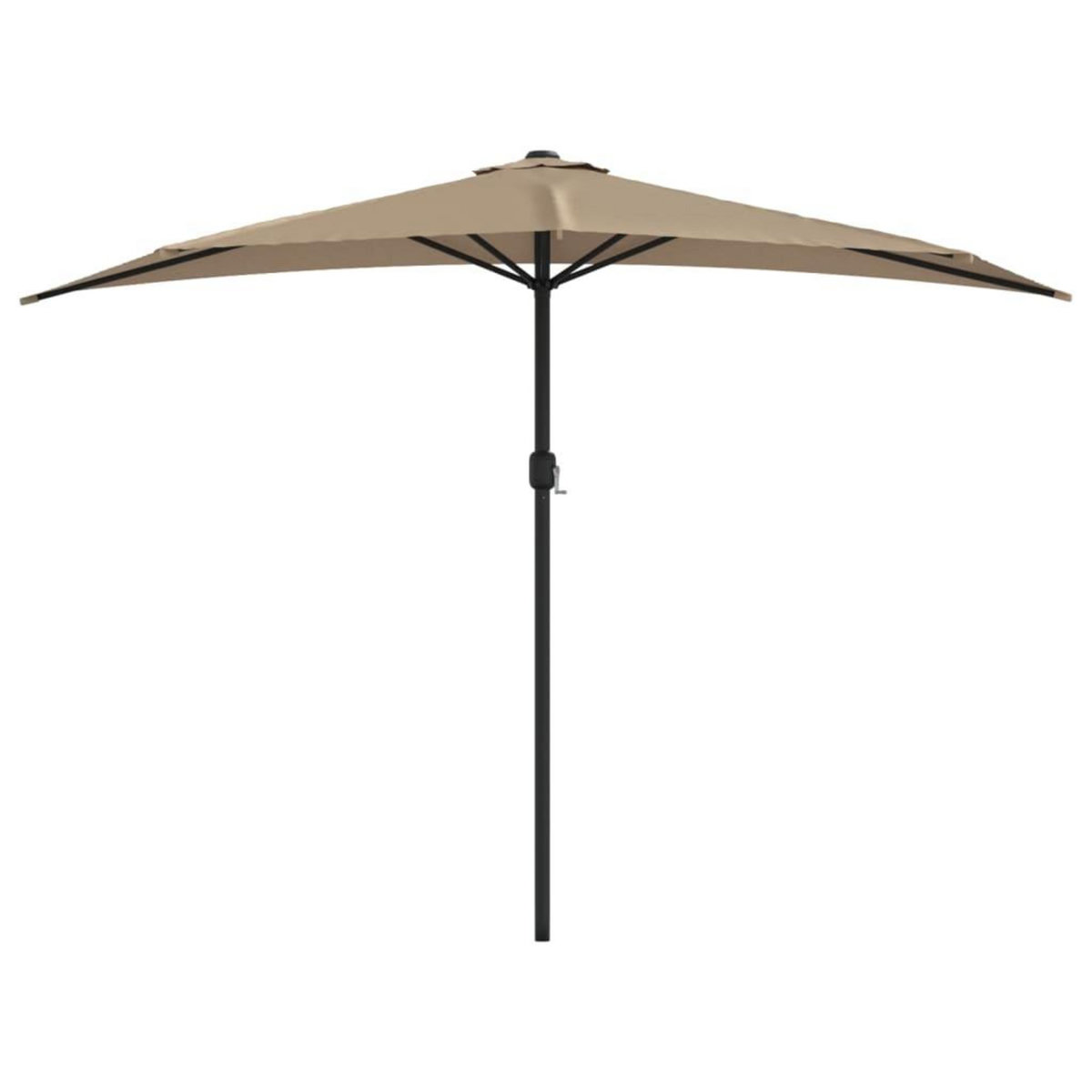 VIDAXL Parasol de balcon avec mat en aluminium Taupe 300x155 cm Demi