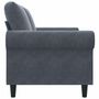 Voir la diapositive 5 : VIDAXL Canape a 2 places Gris fonce 140 cm Velours