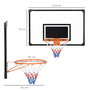 Voir la diapositive 3 : HOMCOM Panier de basketball mural - kit d'installation inclus - acier polycarbonate noir transparent