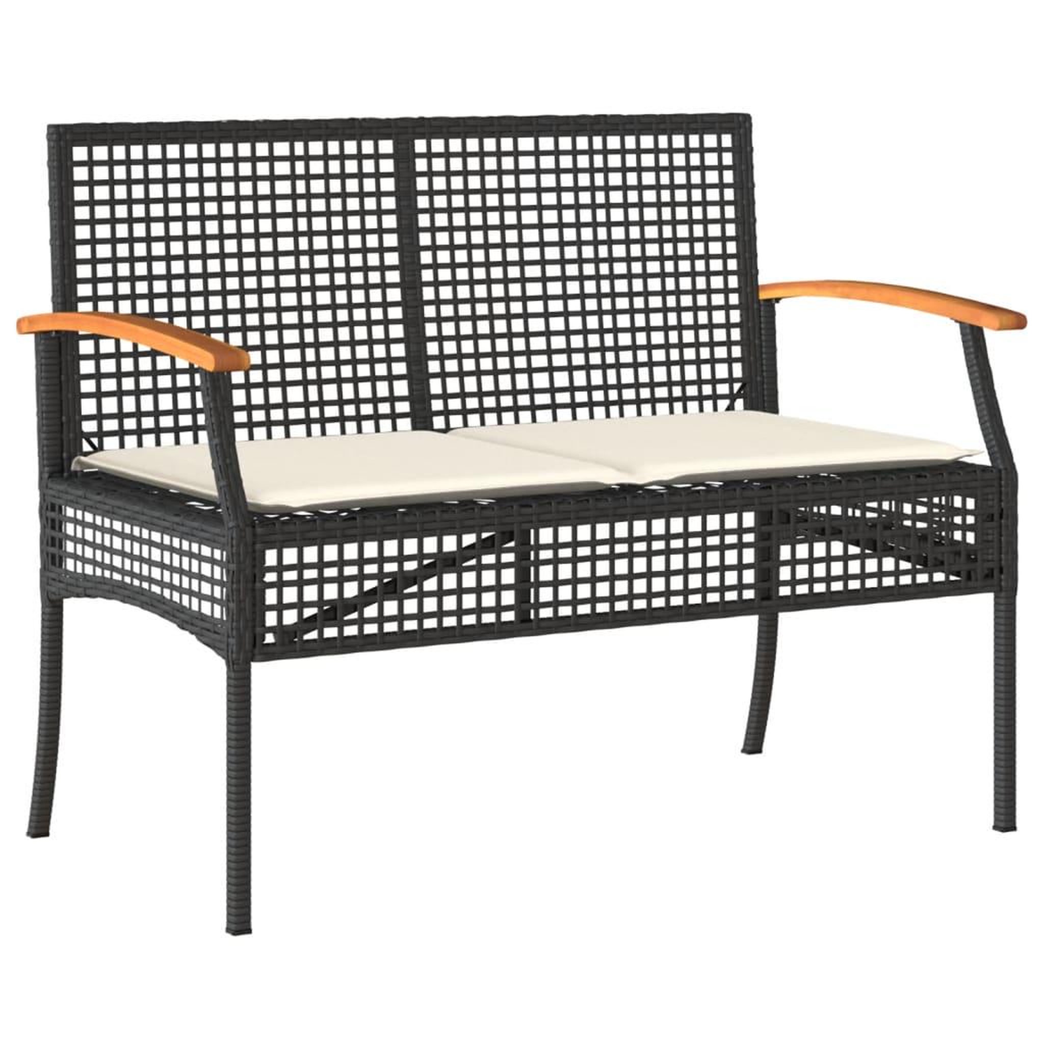 Voir la diapositive 3 : VIDAXL Ensemble a manger de jardin 4 pcs avec coussins noir