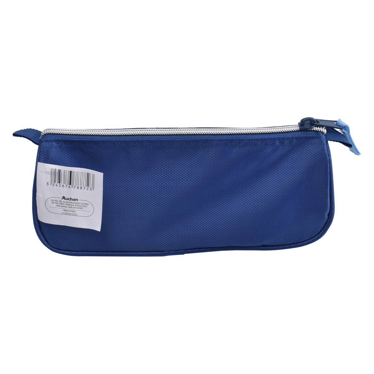 AUCHAN Trousse scolaire triangulaire polyester bleu SPORT STREET CODE