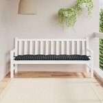VIDAXL Coussin de banc de jardin carreaux noir 180x50x7cm tissu oxford