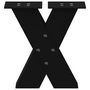 Voir la diapositive 5 : VIDAXL Pieds de table basse forme de X 2 pcs noir 40x(30-31) cm acier