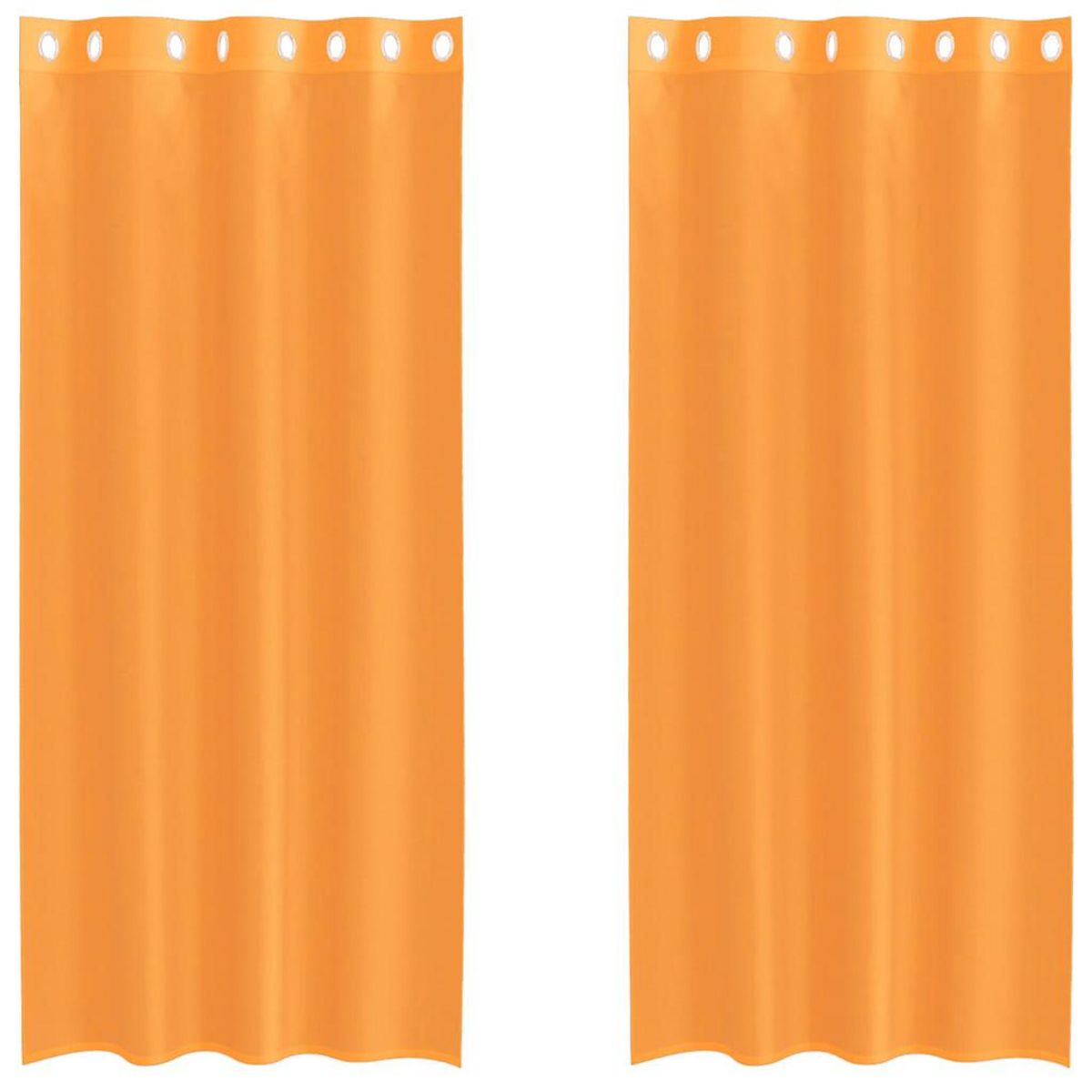 VIDAXL Rideaux en voile avec œillets 2 pcs orange 140x245 cm